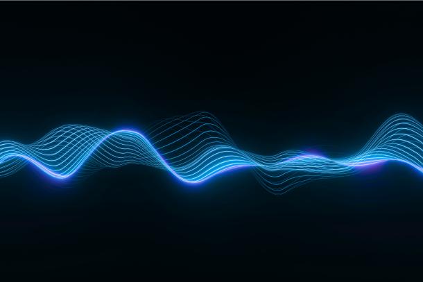 Electric wave in blue